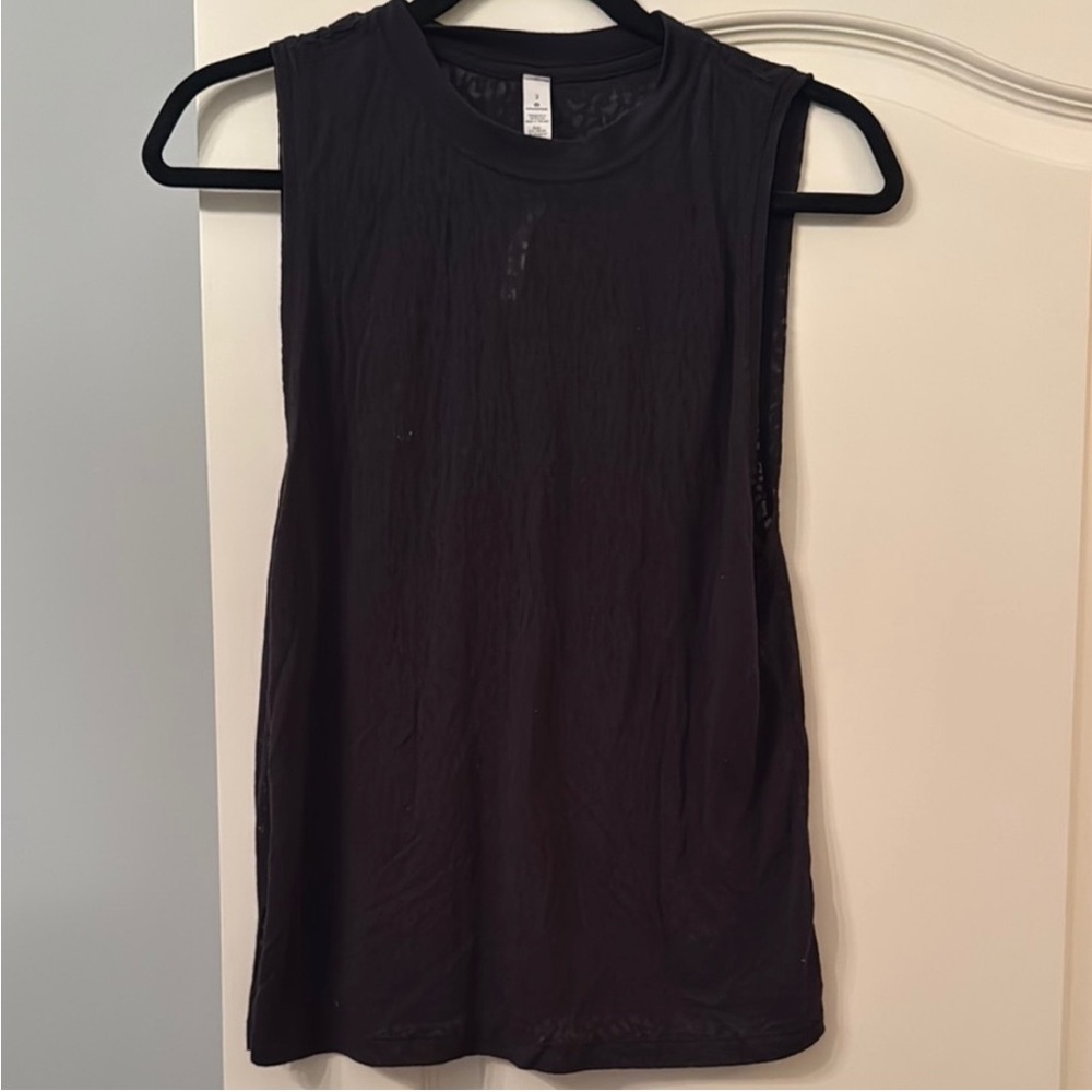 Lululemon Muscle Tank Sleeveless Black Top